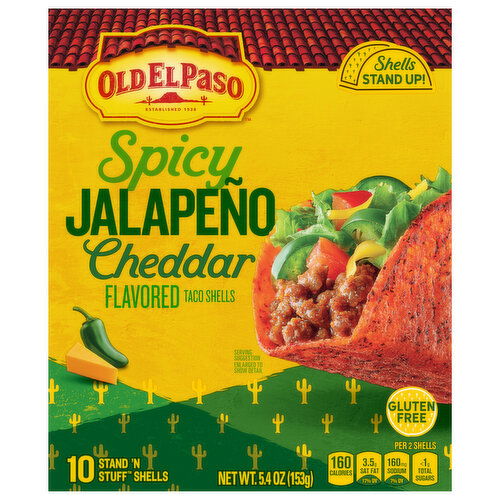 Old El Paso Taco Shells, Jalapeno Cheddar, Spicy