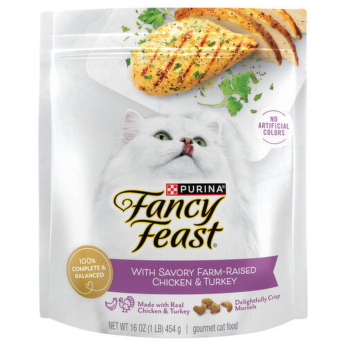 Fancy Feast Gourmet with Savory Farm-Raised Chicken & Turkey Cat Food