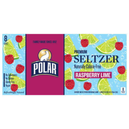 Polar Premium Naturally Calorie-Free Raspberry Lime Seltzer