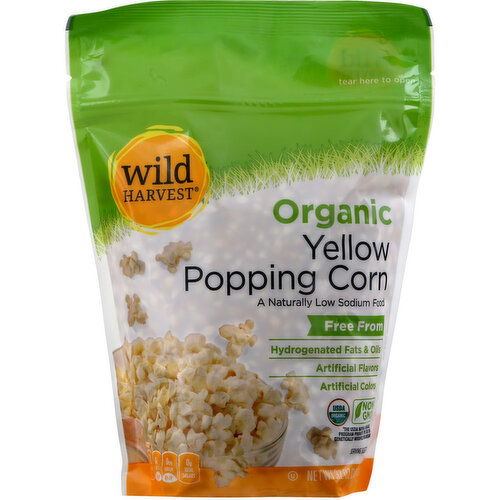 Wild Harvest Popping Corn, Organic, Yellow