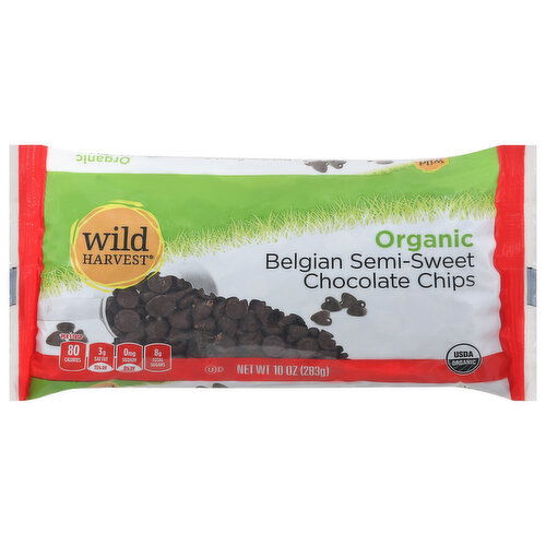 Wild Harvest Chocolate Chips, Organic, Belgian Semi-Sweet