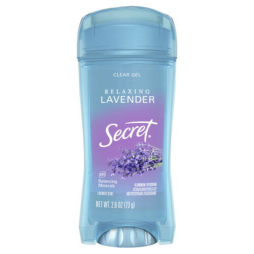 Secret Fresh Secret Fresh Clear Gel Antiperspirant and Deodorant, Relaxing Refreshing Lavender, 2.6 oz