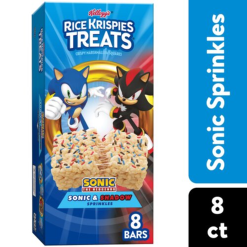 Rice Krispies Treats Crispy Marshmallow Squares, Sonic and Shadow Sprinkles