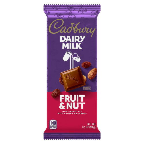 Cadbury Dairy Milk Milk Chocolate, Fruit & Nut