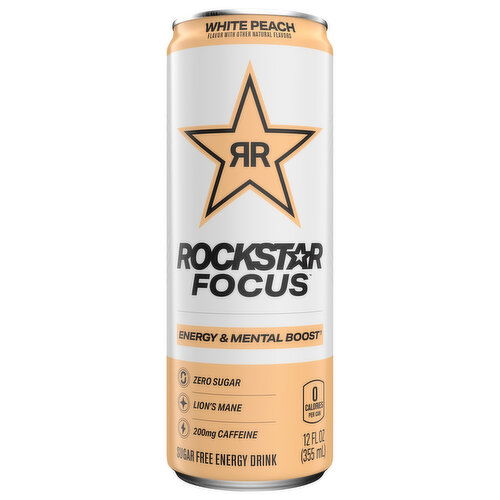 Rockstar Sugar Free White Peach Energy Drink