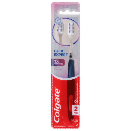 Colgate Extra Clean Toothbrushes, Ultra Soft, 2 Pack