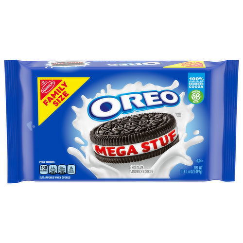 OREO Mega Stuf Chocolate Sandwich Cookies, Family Size