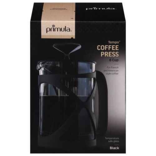 Primula Coffee Press, Tempo, Black, 6 Cup