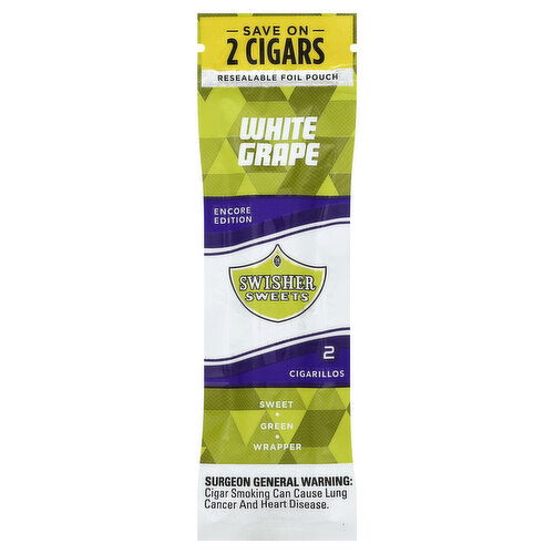 Swisher Sweets Cigarillos, White Grape