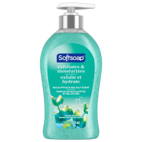 Softsoap Hand Soap, Exfoliates & Moisturizes, Eucalyptus & Sea Salt