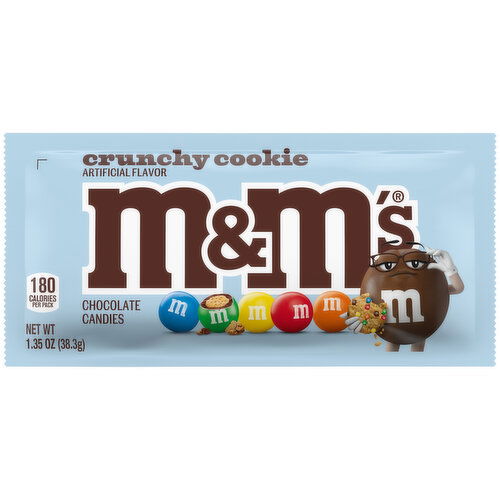 M&M'S M&M’S New Crunchy Cookie Milk Chocolate Single Size Candy, 1.35 oz Pack