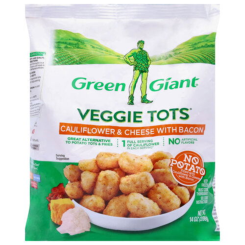 Green Giant Veggie Tots Cauliflower & Cheese, with Bacon