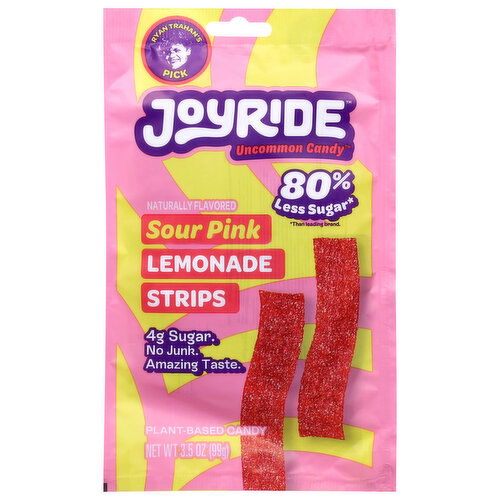 Joyride Candy, Lemonade Strips, Sour Pink