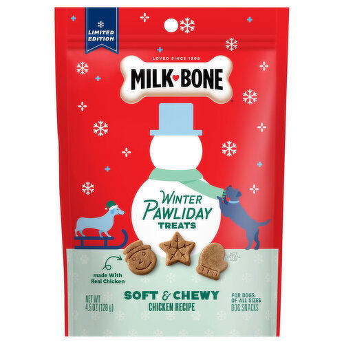 Milk-Bone Treats, Chicken Recipe, Soft & Chewy, Winter Pawliday