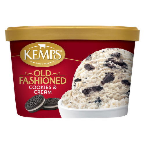 Kemps Old Fashioned Ice Cream, Cookies & Cream