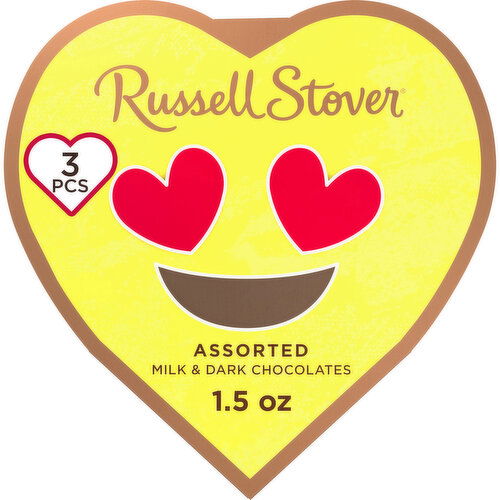 Russell Stover Valentine's Day Conversation Heart Assorted Milk & Dark Chocolate Gift Box