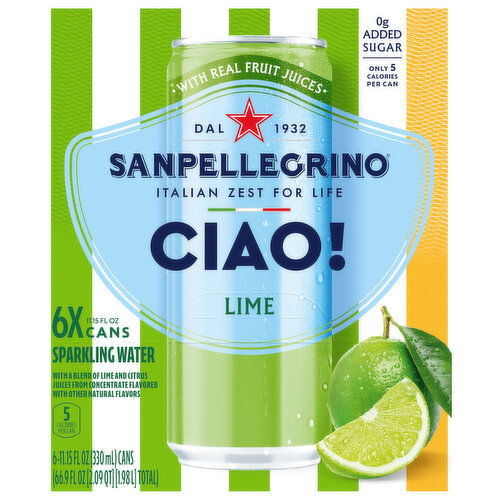 Sanpellegrino Ciao! Lime Sparkling Water