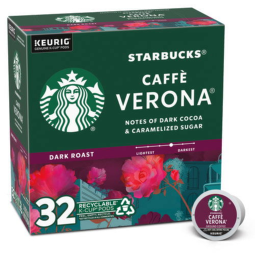 Starbucks K-Cup Coffee Pods, Caffè Verona, Dark Roast