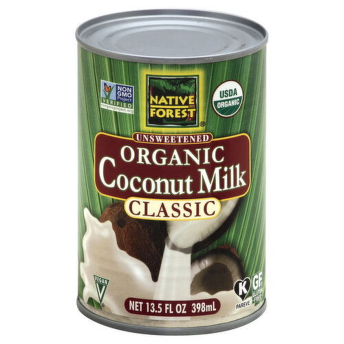 Native Forest Coconut Milk, Organic, Unsweetened, Classic