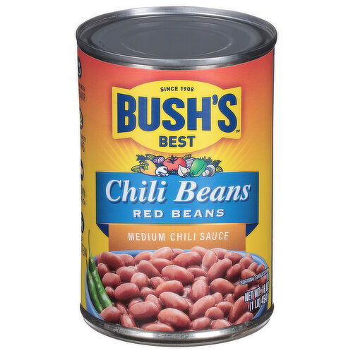 Bush's Best Chili Beans, Medium Chili Sauce, Red Beans