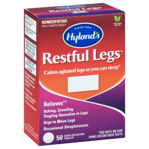 Hyland's Restful Legs, Homeopathic, Quick-Dissolving Tablets