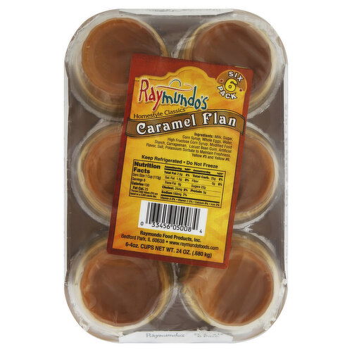 Raymundo's Homestyle Classics Flan, Caramel, 6 Pack