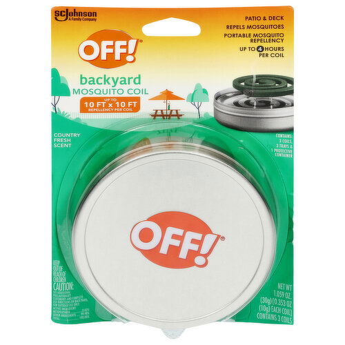 Off! Mosquito Coil, Country Fresh Scent, Backyard