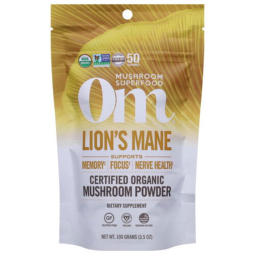 Om Mushroom Powder, Organic, Lion's Mane