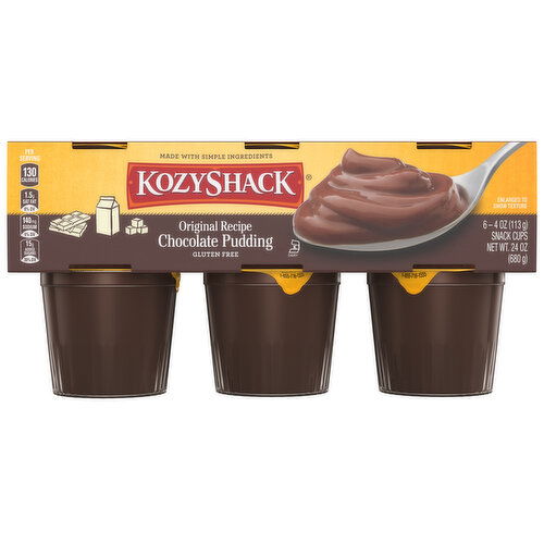 Kozy Shack Chocolate Pudding, Gluten Free Dessert