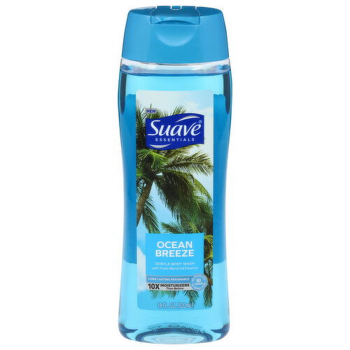Suave Essentials Body Wash, Ocean Breeze, Refreshing
