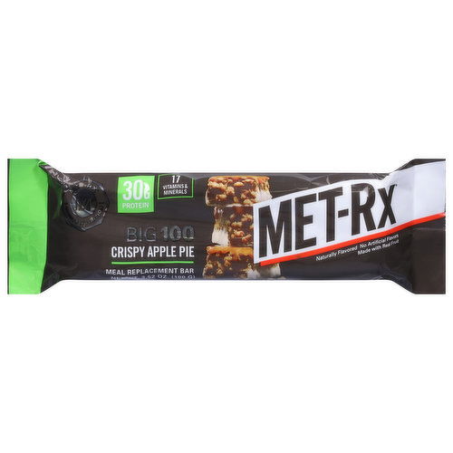 MET-Rx Big 100 Meal Replacement Bar, Crispy Apple Pie