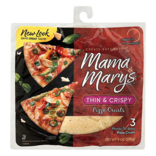 Mama Marys Pizza Crusts, Thin & Crispy