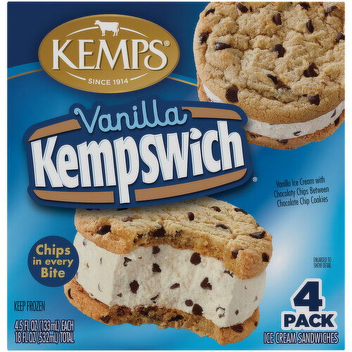 Kemps Vanilla Kempswich Ice Cream Sandwiches