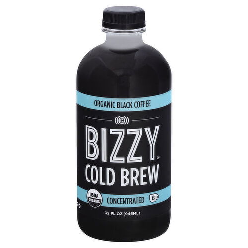 Bizzy Black Coffee, Organic, Concentrated, Cold Brew