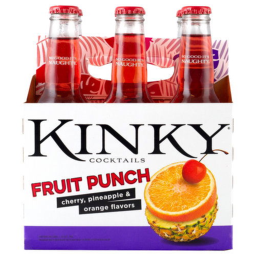 Kinky Cocktails, Fruit Punch, 6 Pack