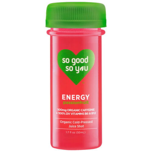 So Good So You Juice Shot, Energy, Passionfruit