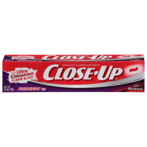 Closeup Toothpaste, With Ultra Cinnamon Flavor Blast, Freshening Gel