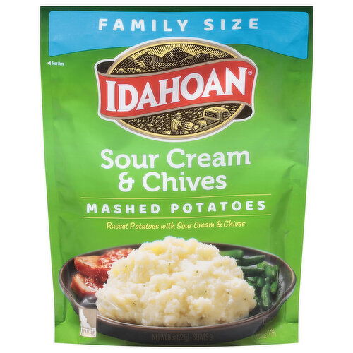 Idahoan Mashed Potatoes, Sour Cream & Chives, Family Size