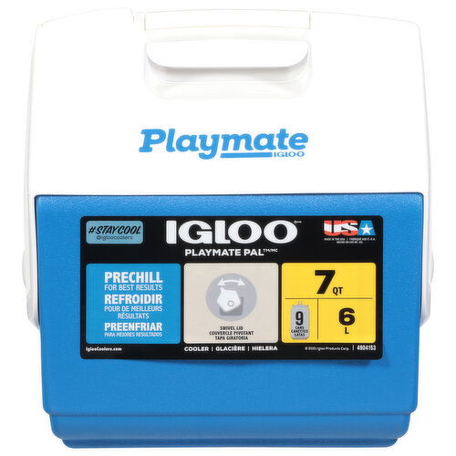 Igloo Playmate Pal Cooler, Blue/White, 7 Quart