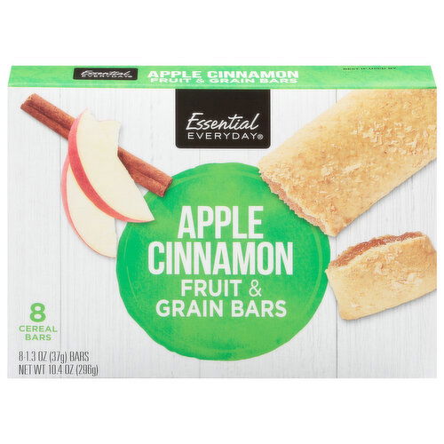 Essential Everyday Cereal Bars, Apple Cinnamon, Fruit & Grain