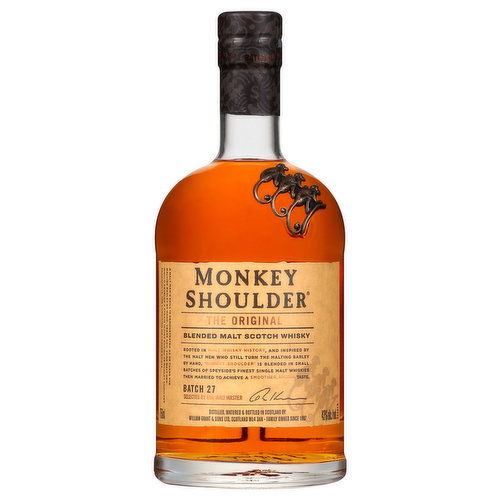 Monkey Shoulder Scotch Whisky, Blended Malt, The Original