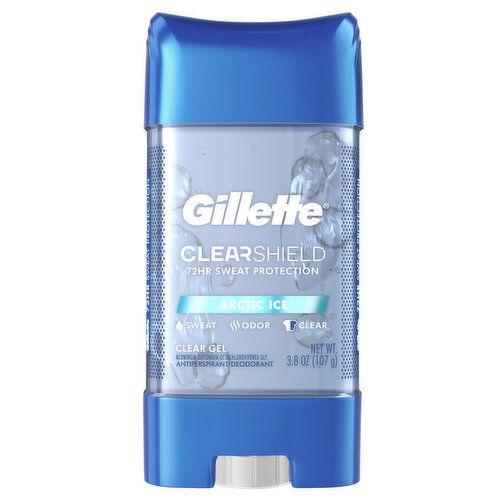 Gillette Antiperspirant and Deodorant for Men, Clear Gel, Artic Ice, 3.8oz