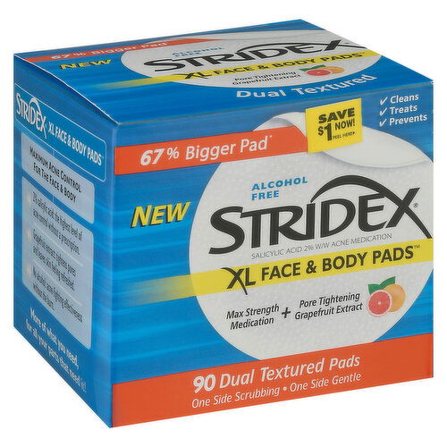 Stridex Face & Body Pads, XL