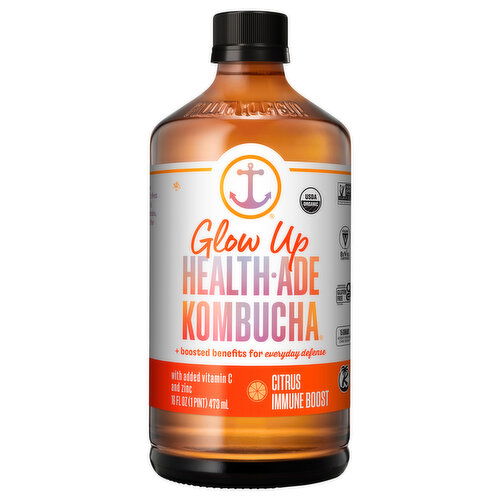 Health-Ade Kombucha, Citrus, Glow Up