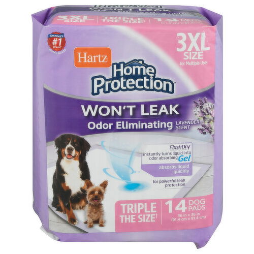 Hartz Home Protection Dog Pads, Odor Eliminating, Lavender Scent, 3XL Size