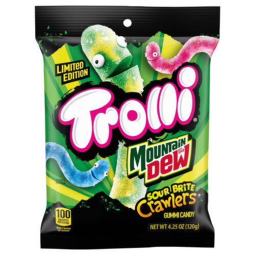 Trolli Mountain Dew Crawlers Sour Brite Gummi Candy