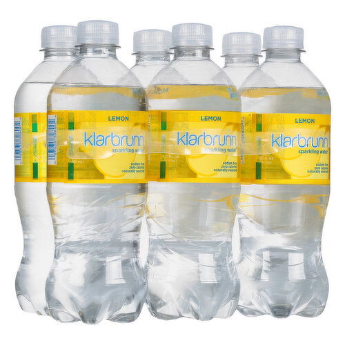 Klarbrunn Sparkling Water, Lemon, 6 Pack