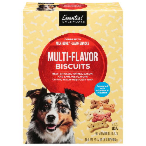 Essential Everyday Dog Treats, Premium, Multi-Flavor, Biscuits