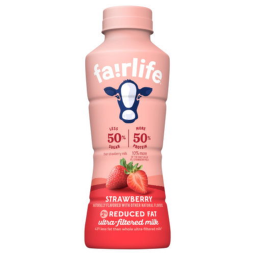 Fairlife Milk, Ultra-Filtered, Reduced Fat, 2%, Strawberry