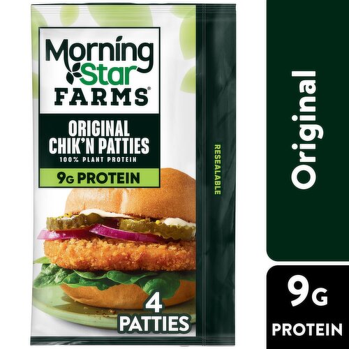 MorningStar Farms Plant Based Chik'n Patties, Original